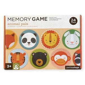 PETIT COLLAGE Memory Game Matching Puzzle Learning Animal Pals Gift Kids Toddler